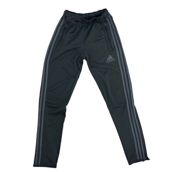 Adidas Kids Climacool Gray 3 Stripe Track Pants Size Large L - Picture 1 of 9